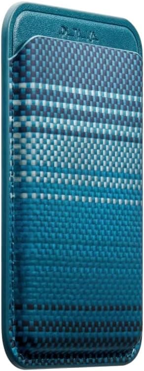 Pitaka Phone Card Holder [Magsafe Woven Wallet] Stick on Wallet For Credit or Business Cards, Aramid Fiber MagEZ Case for iPhone 16/15/14/13/and Galaxy S25/S24/S23/S22 10