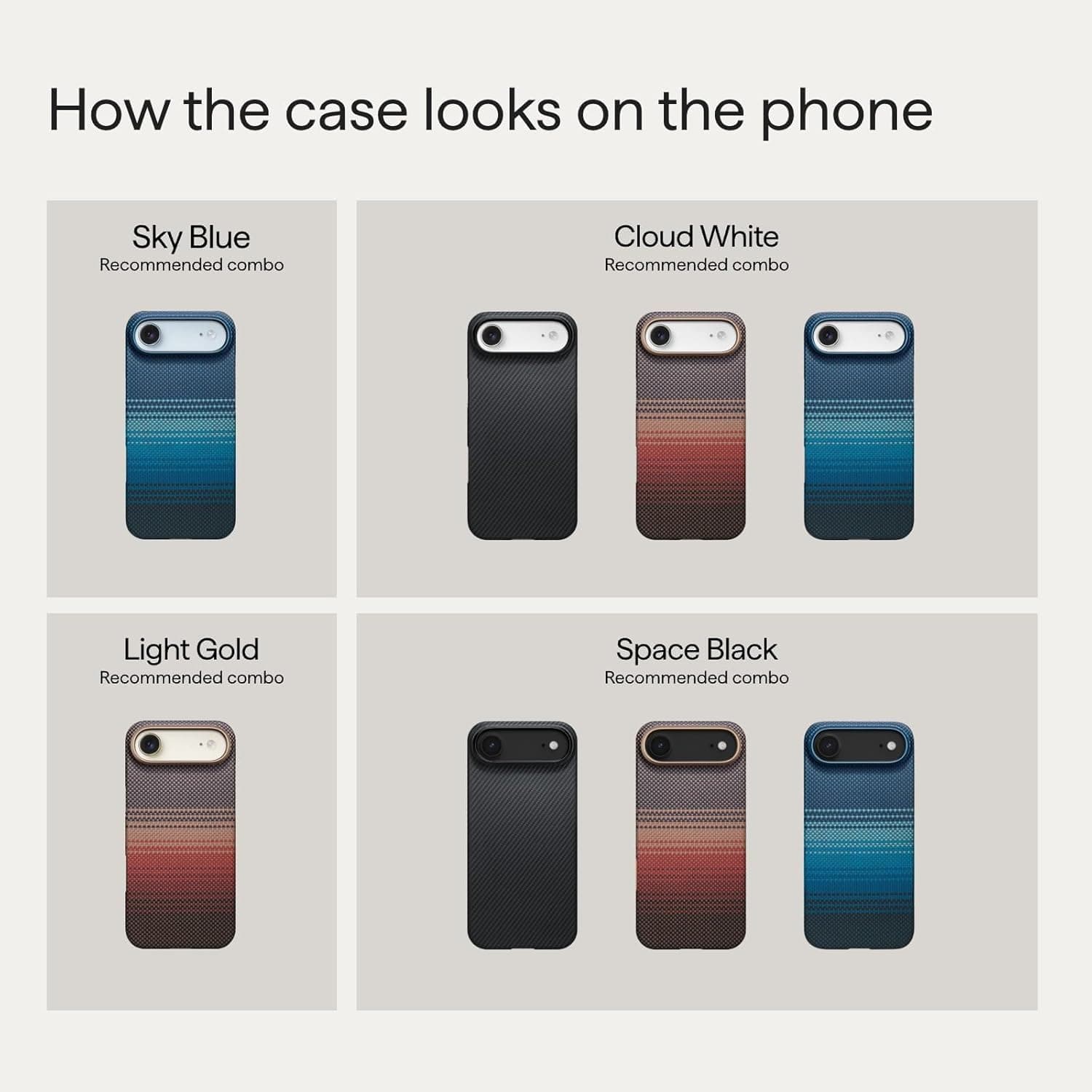 Teklito Luxury Carbon Fiber Aramid Phone Case compatible for iPhone 17 Air, 6.5-Inch Ultra-Thin Shockproof Protective Cover, Lightweight Anti-Scratch Slim Design Sunset gold 6