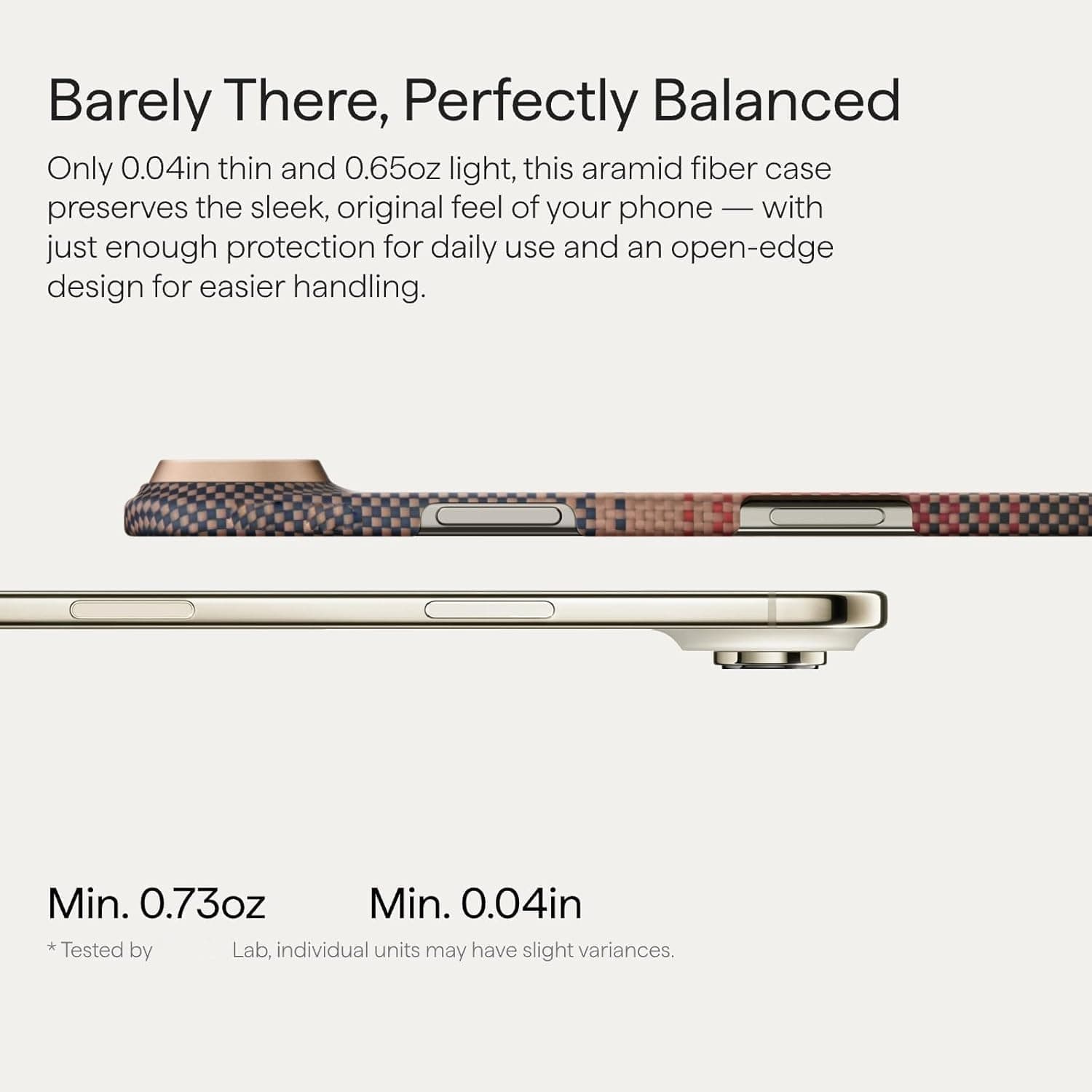 Teklito Luxury Carbon Fiber Aramid Phone Case compatible for iPhone 17 Air, 6.5-Inch Ultra-Thin Shockproof Protective Cover, Lightweight Anti-Scratch Slim Design Sunset gold 5