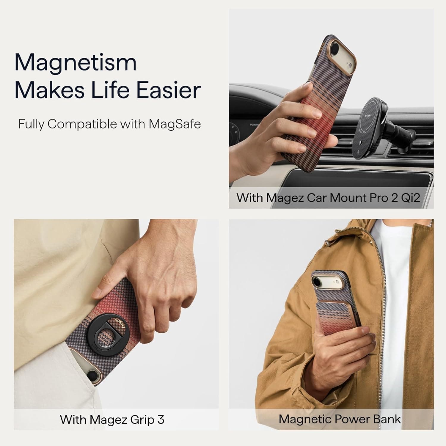 Teklito Luxury Carbon Fiber Aramid Phone Case compatible for iPhone 17 Air, 6.5-Inch Ultra-Thin Shockproof Protective Cover, Lightweight Anti-Scratch Slim Design Sunset gold 1